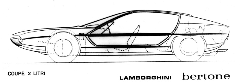 Bertone Lamborghini Marzal four seats mid engine prototype 1967